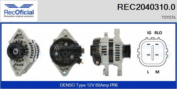 Alternateur RECOFICIAL REC2040310.0