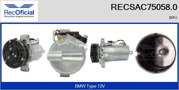 Compresseur, climatisation RECOFICIAL RECSAC75058.0