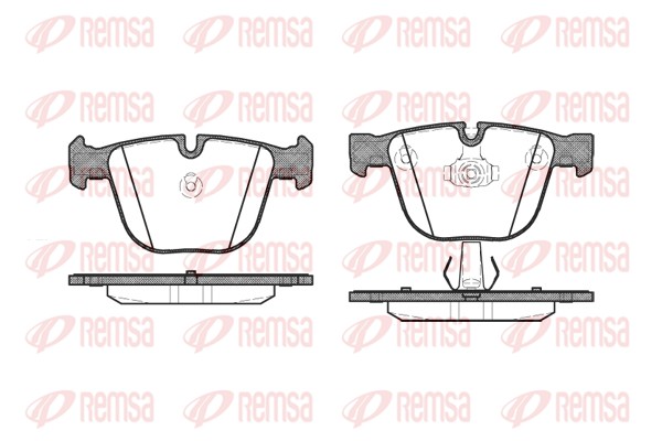 Kit de plaquettes de frein, frein à disque REMSA 0892.00