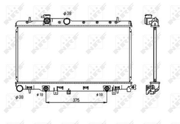 Radiateur, refroidissement du moteur NRF 53698