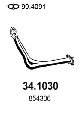 Tuyau d'échappement ASSO 34.1030