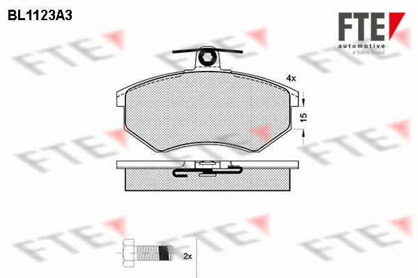 Kit de plaquettes de frein, frein à disque FTE 9010035