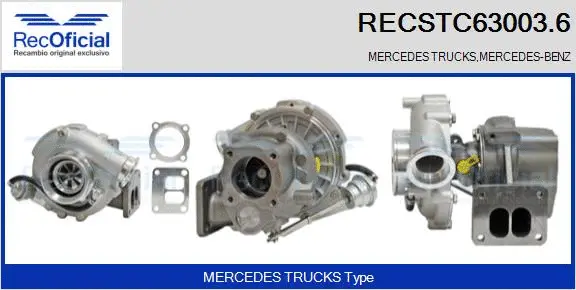 Turbocompresseur, suralimentation RECOFICIAL RECSTC63003.6