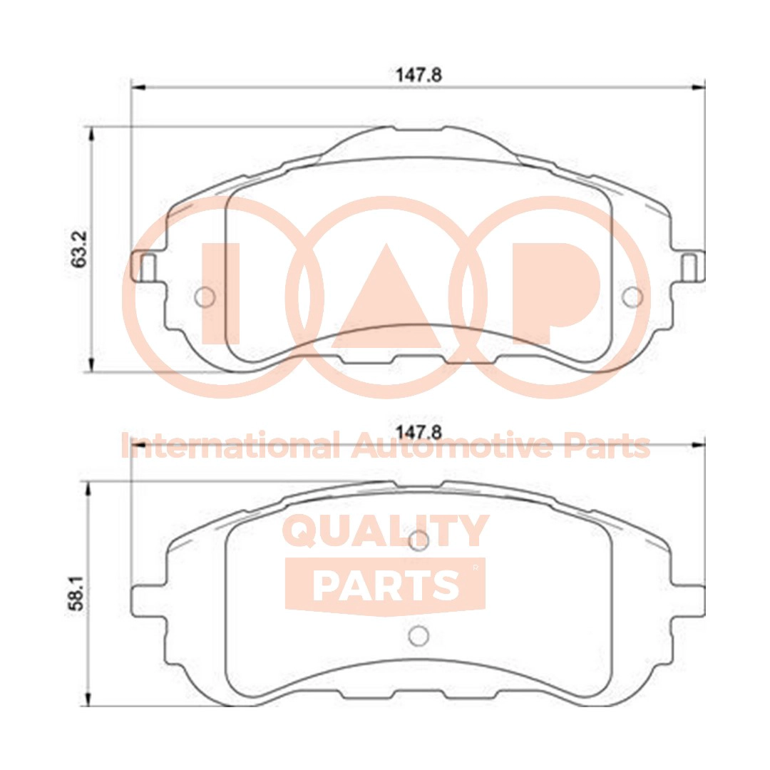 Kit de plaquettes de frein, frein à disque IAP QUALITY PARTS 704-17232P