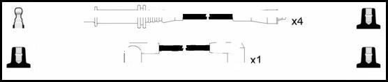 Kit de câbles d'allumage LEMARK HOES525