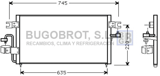 Condenseur, climatisation BUGOBROT 62-DN5178