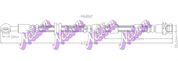 Flexible de frein KAWE H6862
