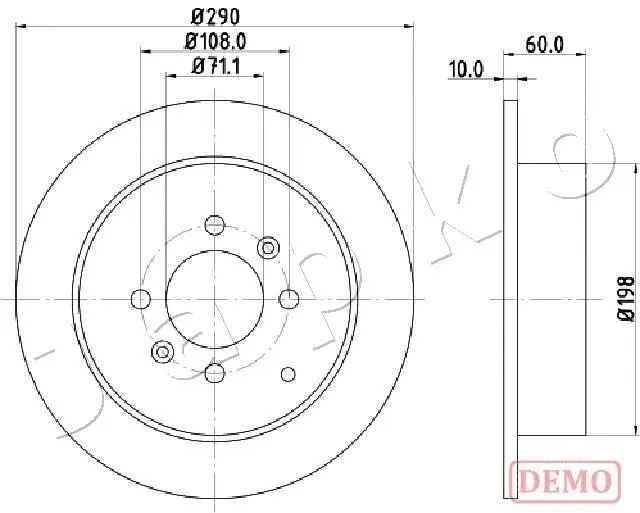 Disque de frein JAPKO 610616C