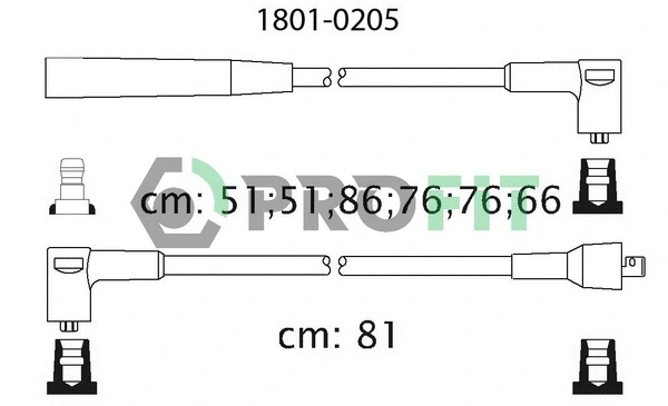 Kit de câbles d'allumage PROFIT 1801-0205