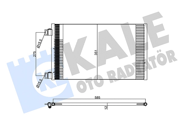 Condenseur, climatisation KALE OTO RADYATÖR 358220