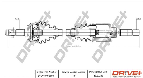 Arbre de transmission Dr!ve+ DP2110.10.0593