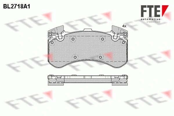 Kit de plaquettes de frein, frein à disque FTE 9010943