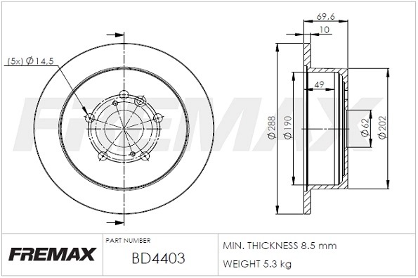 Disque de frein FREMAX BD-4403