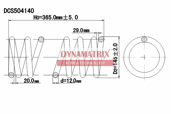 Ressort de suspension DYNAMATRIX DCS504140