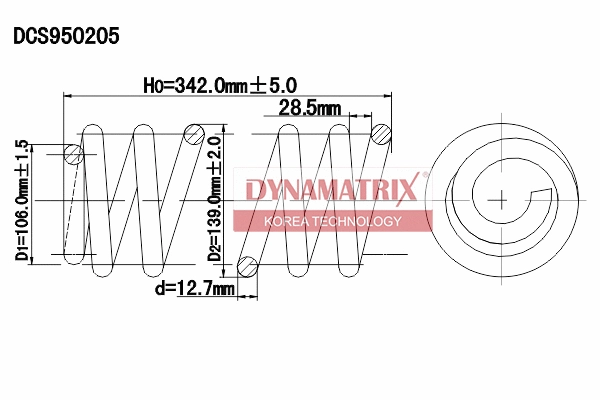 Ressort de suspension DYNAMATRIX DCS950205