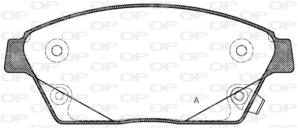 Kit de plaquettes de frein, frein à disque OPEN PARTS BPA1431.02