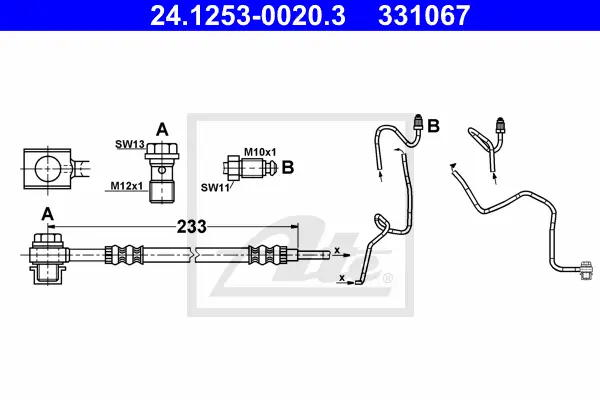 Flexible de frein ATE-APAC 24.1253-0020.3