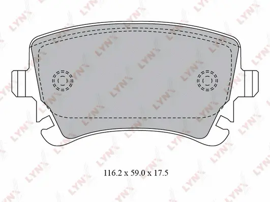 Kit de plaquettes de frein, frein à disque LYNXAUTO BD-1224