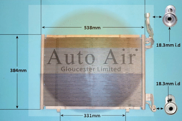 Condenseur, climatisation AUTO AIR GLOUCESTER 16-1413