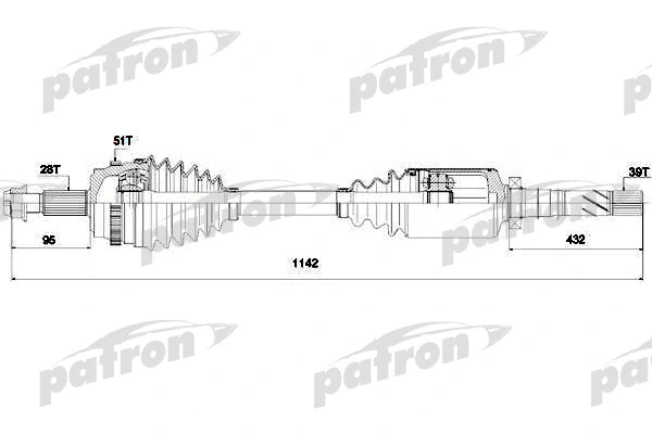 Arbre de transmission PATRON PDS0138