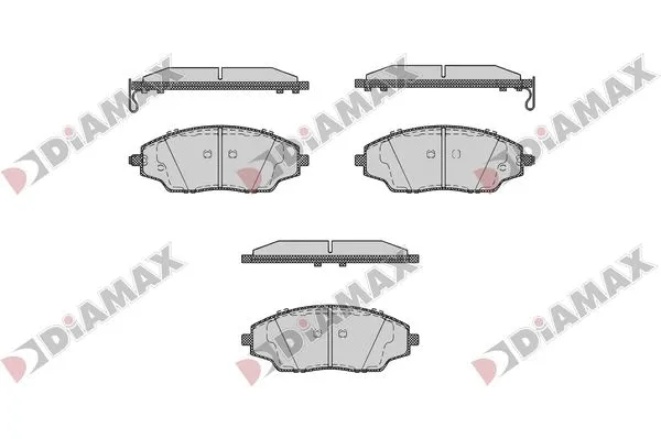 Kit de plaquettes de frein, frein à disque DIAMAX N09755