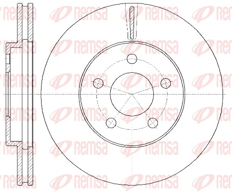 Disque de frein REMSA 61369.10