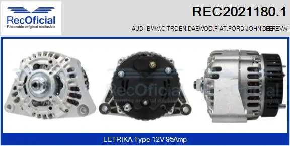 Alternateur RECOFICIAL REC2021180.1