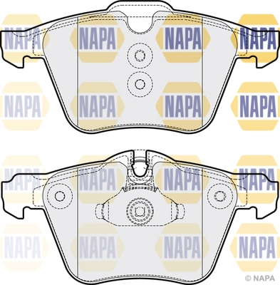 Kit de plaquettes de frein, frein à disque NAPA NBP1702