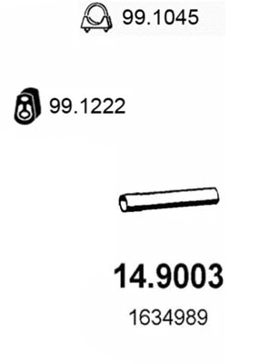 Tuyau d'échappement ASSO 14.9003