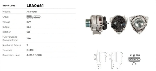 Alternateur LUSA LEA0661
