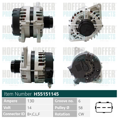 Alternateur HOFFER H55151145