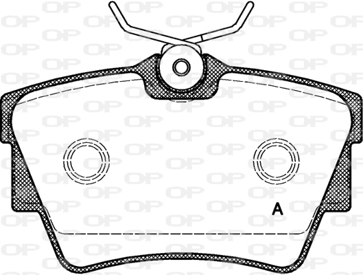 Kit de plaquettes de frein, frein à disque OPEN PARTS BPA0591.10