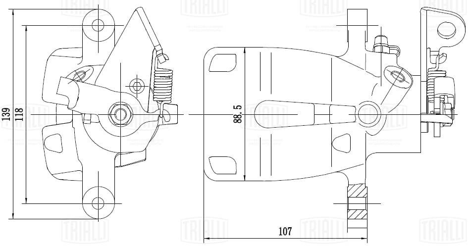 Étrier de frein TRIALLI CF 350138