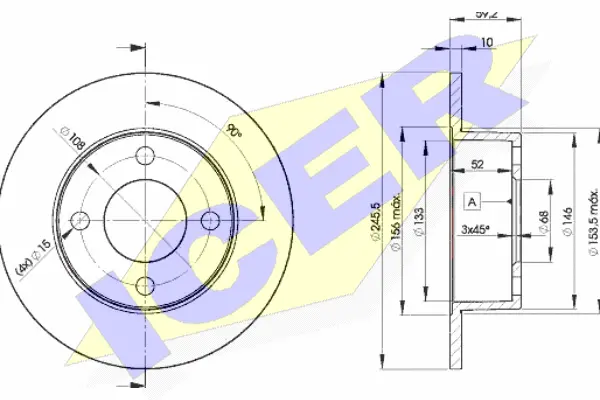 Disque de frein ICER 78BD4010-2
