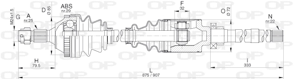 Arbre de transmission OPEN PARTS DRS6268.00