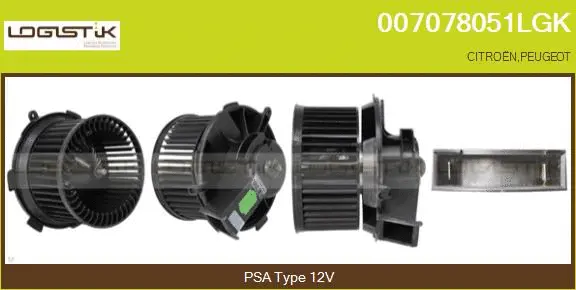 Pulseur d'air habitacle LGK 007078051LGK