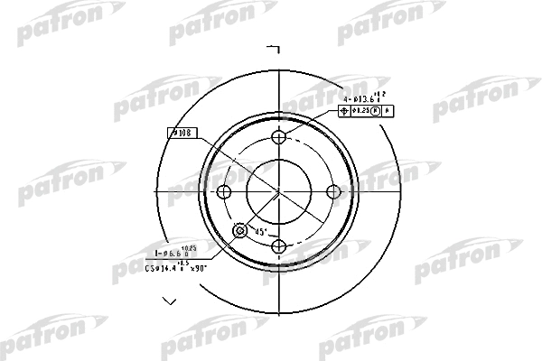 Disque de frein PATRON PBD1649