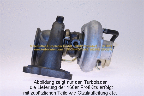 Turbocompresseur, suralimentation SCHLÜTTER TURBOLADER 166-01085HQR