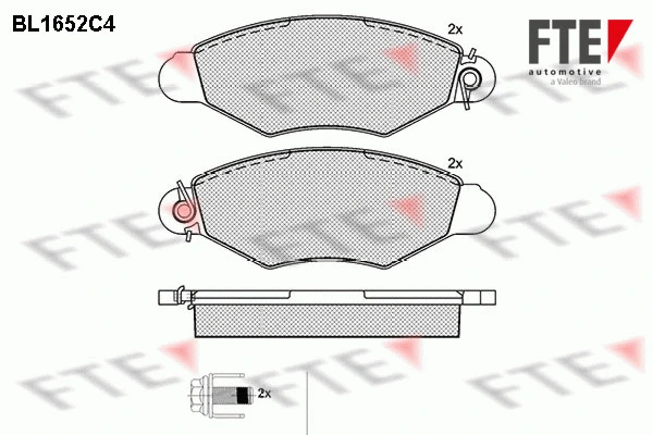 Kit de plaquettes de frein, frein à disque FTE 9010271