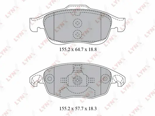 Kit de plaquettes de frein, frein à disque LYNXAUTO BD-2223