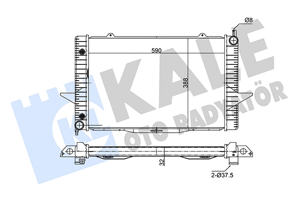 Radiateur, refroidissement du moteur KALE OTO RADYATÖR 346225