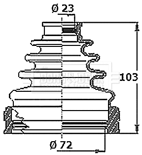 Jeu de joints-soufflets, arbre de commande BORG & BECK BCB6403