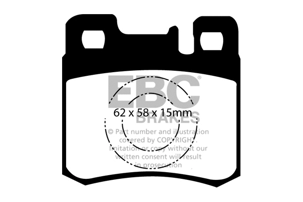 Kit de plaquettes de frein, frein à disque EBC Brakes DP3846C