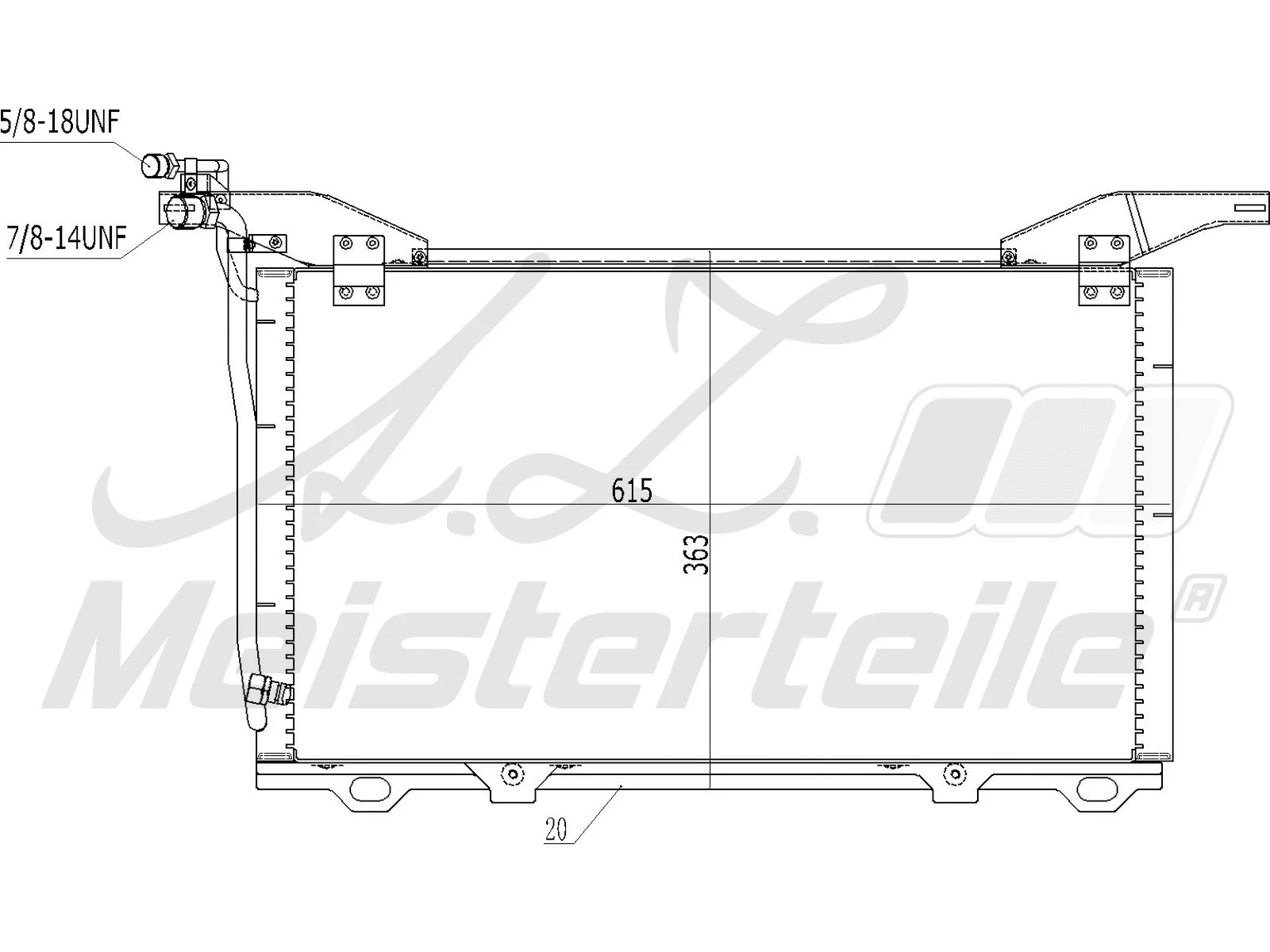 Condenseur, climatisation A.Z. Meisterteile AZMT-45-030-1306
