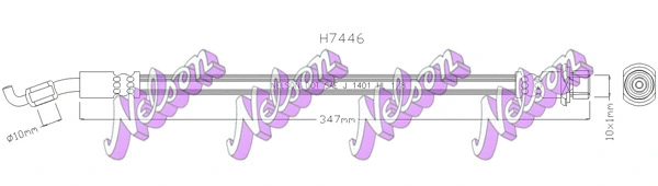 Flexible de frein KAWE H7446