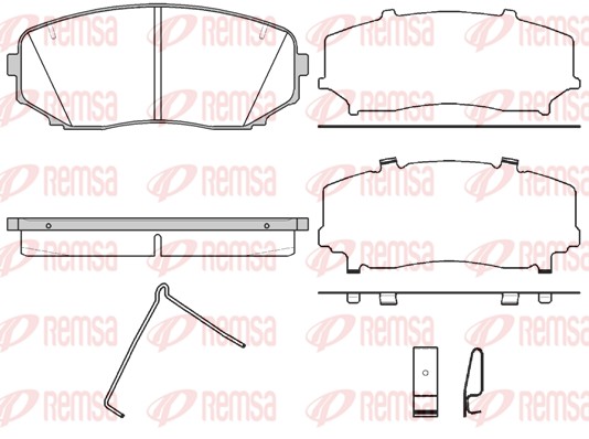 Kit de plaquettes de frein, frein à disque REMSA 1267.02