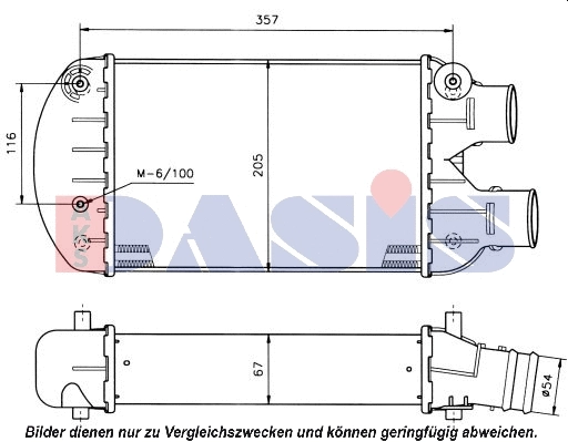 Refroidisseur d'air de suralimentation AKS DASIS 087080N