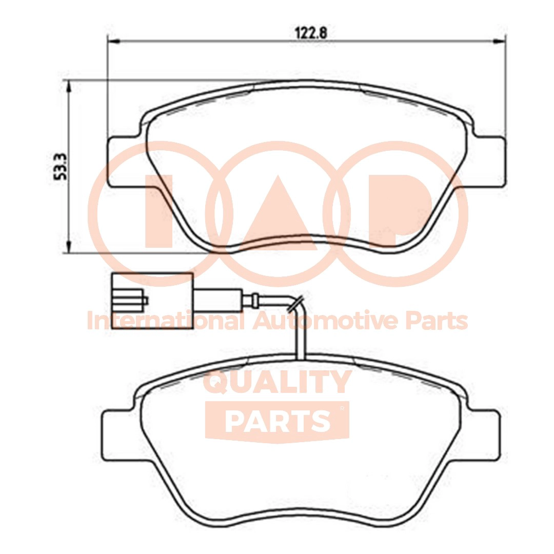 Kit de plaquettes de frein, frein à disque IAP QUALITY PARTS 704-08052