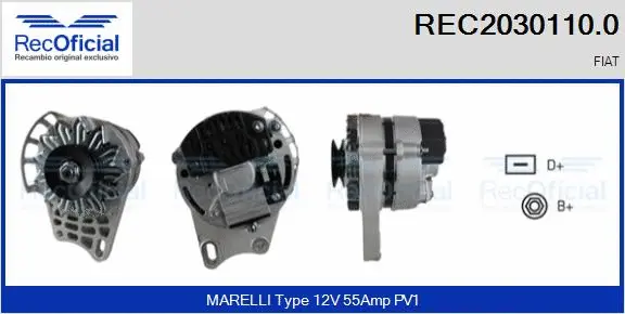 Alternateur RECOFICIAL REC2030110.0