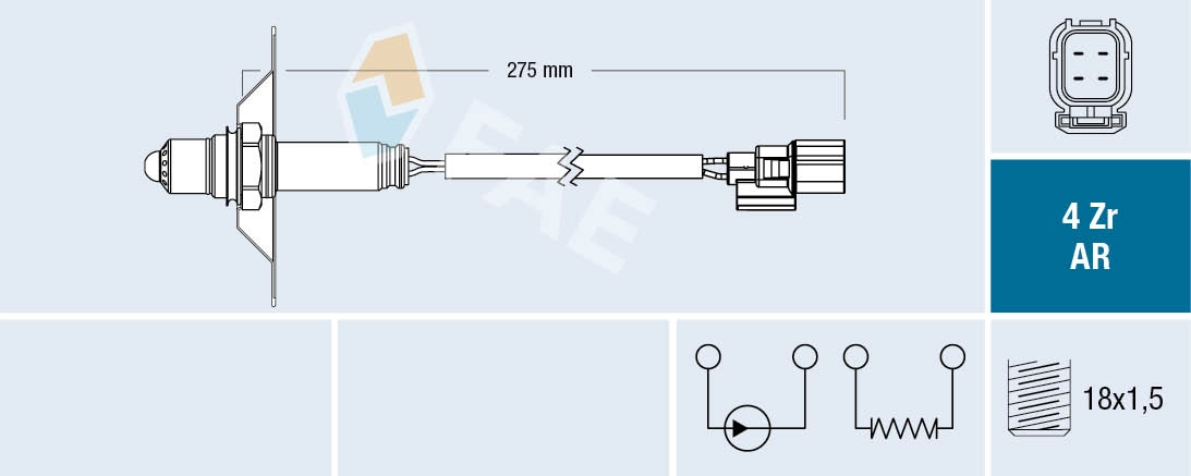 Sonde lambda FAE 75676